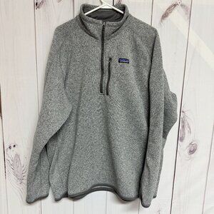 Patagonia Men’s Better Sweater 1/4 Zip XXL Stonewash EUC